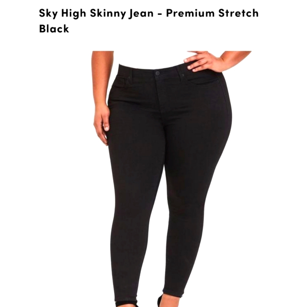 Torrid Sky High Black Skinny Jeans size 16R